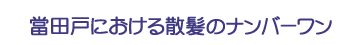當田戸における散髪のナンバーワン