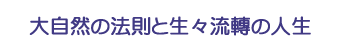 大自然の法則と生々流轉の人生