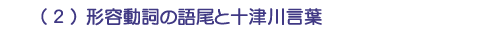 （２）形容動詞語尾と十津川言葉