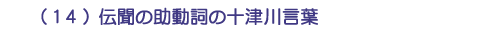 (14)伝聞の助動詞の十津川言葉