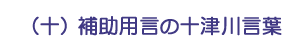 （十）補助用言の十津川言葉
