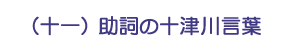 (十一)助詞の十津川言葉