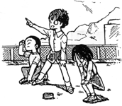 方位じしゃくで調べる