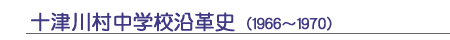十津川村中学校沿革史(1966～1970)
