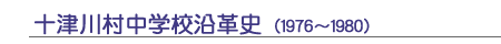 十津川村中学校沿革史(1976～1980)