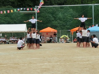 十津川第二小学校のホームページ組み体操メニュー